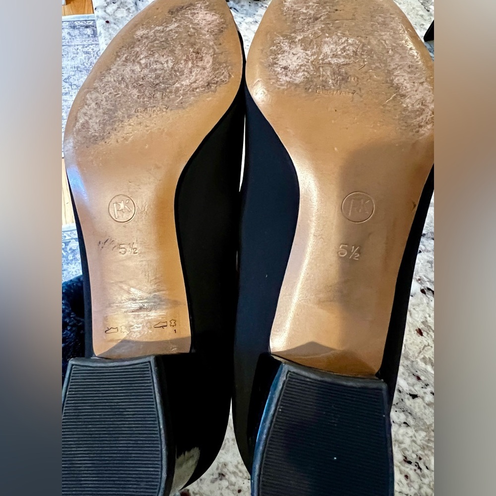 Peter Kaiser Black Square Toe Block Heel Pumps Size 5.5 - Picture 4 of 7